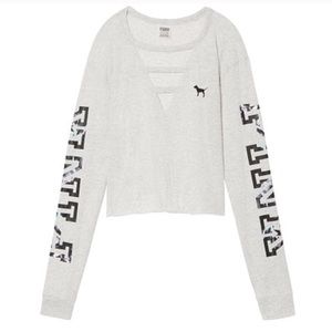 PINK Ladder Crop Long Sleeve